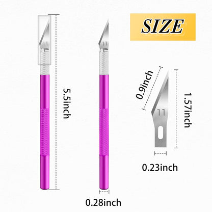 74 Pack Hobby Knife Exacto Knife with 4 Upgrade Sharp Hobby Knives and 70 Spare Craft Knife Blades for Art, Scrapbooking,Stencil
