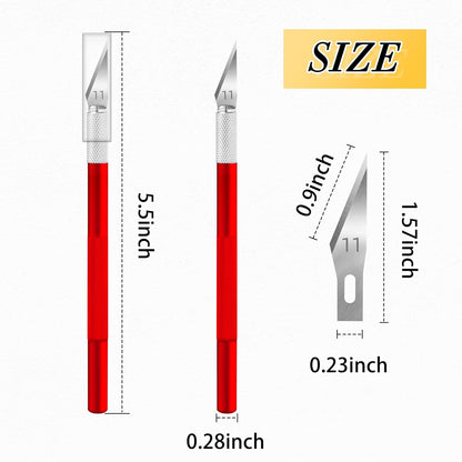 74 Pack Hobby Knife Exacto Knife with 4 Upgrade Sharp Hobby Knives and 70 Spare Craft Knife Blades for Art, Scrapbooking,Stencil