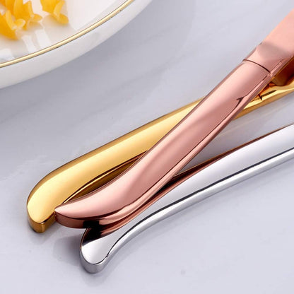 6-Pieces Rainbow Steak Knife Set, Premium Serrated Stainless Steel Kitchen Steak Knives, Flatware Utensil Silverware Sets, Dishwasher Safe