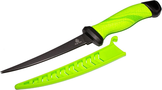 Sharp Curved Fish Fillet Knife 6.5 inch, Flexible Thin and Sturdy Knife with Ergonomic Handle