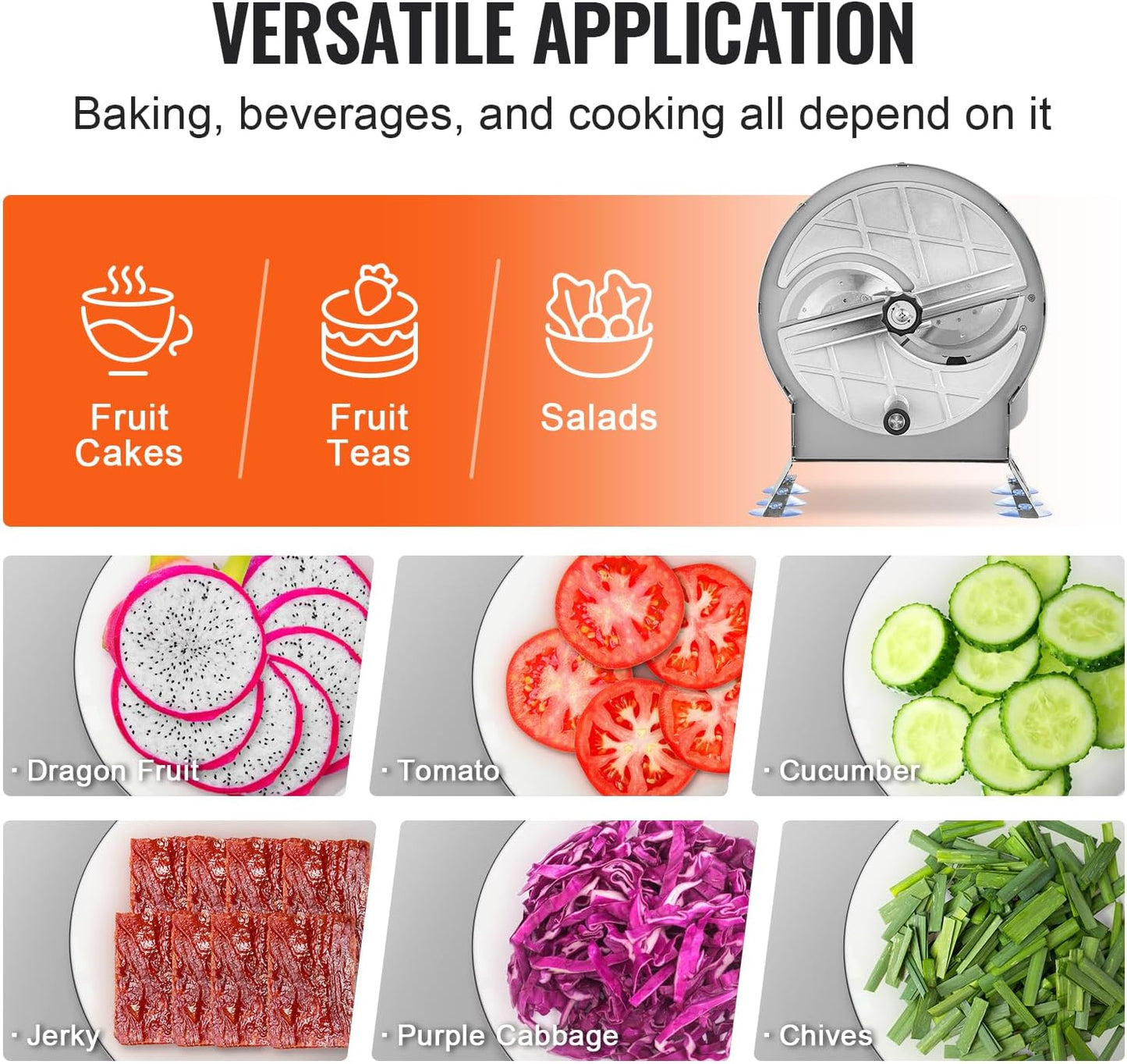 Manual Vegetable Fruit Slicer, 0-0.5"/0-12mm Thickness Adjustable Commercial Slicer Machine, Stainless Steel Food Cutter Slicing Machine with 2 Spare Blades, for Potato, Cucumber, Lemon, Tomato