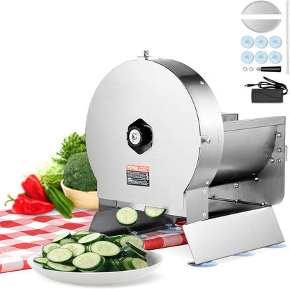 Manual Vegetable Fruit Slicer, 0-0.5"/0-12mm Thickness Adjustable Commercial Slicer Machine, Stainless Steel Food Cutter Slicing Machine with 2 Spare Blades, for Potato, Cucumber, Lemon, Tomato