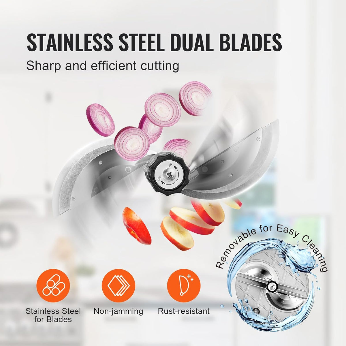 Manual Vegetable Fruit Slicer, 0-0.5"/0-12mm Thickness Adjustable Commercial Slicer Machine, Stainless Steel Food Cutter Slicing Machine with 2 Spare Blades, for Potato, Cucumber, Lemon, Tomato