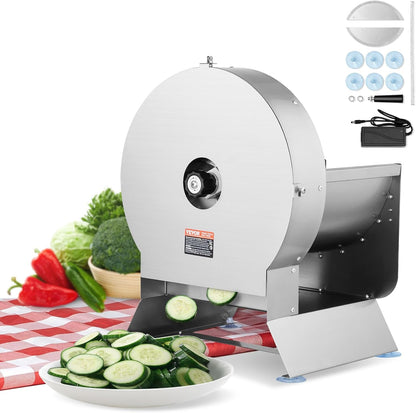 Manual Vegetable Fruit Slicer, 0-0.5"/0-12mm Thickness Adjustable Commercial Slicer Machine, Stainless Steel Food Cutter Slicing Machine with 2 Spare Blades, for Potato, Cucumber, Lemon, Tomato