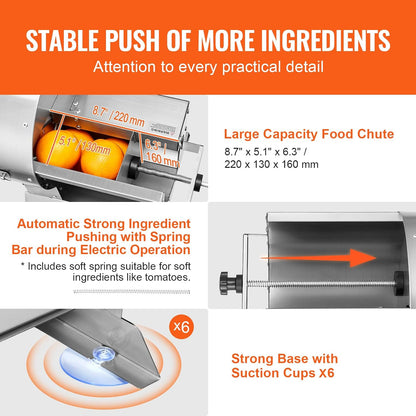 Manual Vegetable Fruit Slicer, 0-0.5"/0-12mm Thickness Adjustable Commercial Slicer Machine, Stainless Steel Food Cutter Slicing Machine with 2 Spare Blades, for Potato, Cucumber, Lemon, Tomato