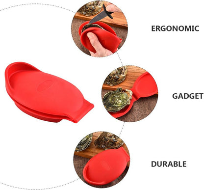 Silicone Oyster Shucking Hand Clip Oyster Shucker Shellfish Opener Kitchen Tool for Seafood Oyster Knives Opener Shellfish Shucker (2PCS)