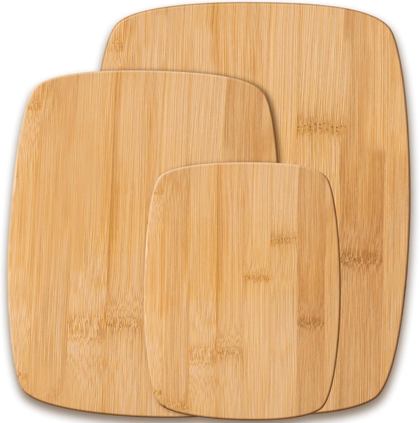 Bamboo Cutting Board, Wooden Kitchen Chopping Board for Food Prep, Chopping, Carving Meat, Fruits Vegetables, 12.5" x 9"