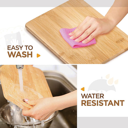 Bamboo Cutting Board, Wooden Kitchen Chopping Board for Food Prep, Chopping, Carving Meat, Fruits Vegetables, 12.5" x 9"