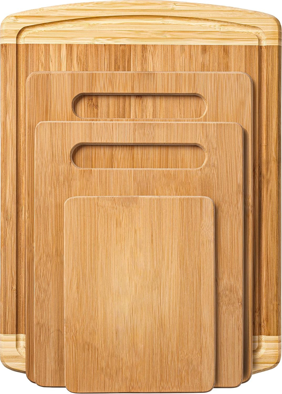 Bamboo Cutting Board, Wooden Kitchen Chopping Board for Food Prep, Chopping, Carving Meat, Fruits Vegetables, 12.5" x 9"