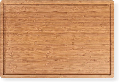 Bamboo Cutting Board, Wooden Kitchen Chopping Board for Food Prep, Chopping, Carving Meat, Fruits Vegetables, 12.5" x 9"