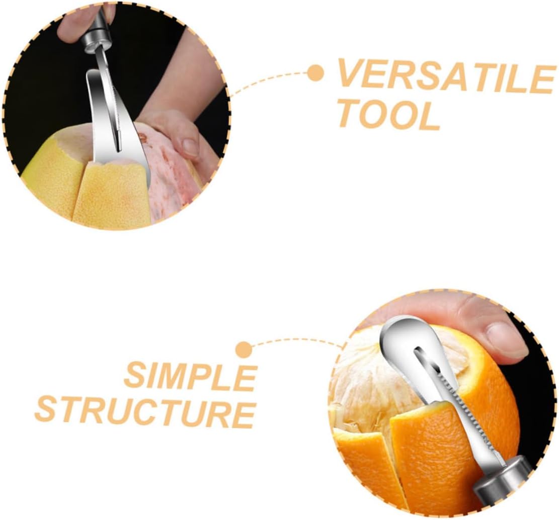 Stainless Steel Citrus Peeler Set 2pcs Grapefruit Knife Orange Cutter Kitchen Fruit Peeling Tool for Home Use for Citrus Fruits