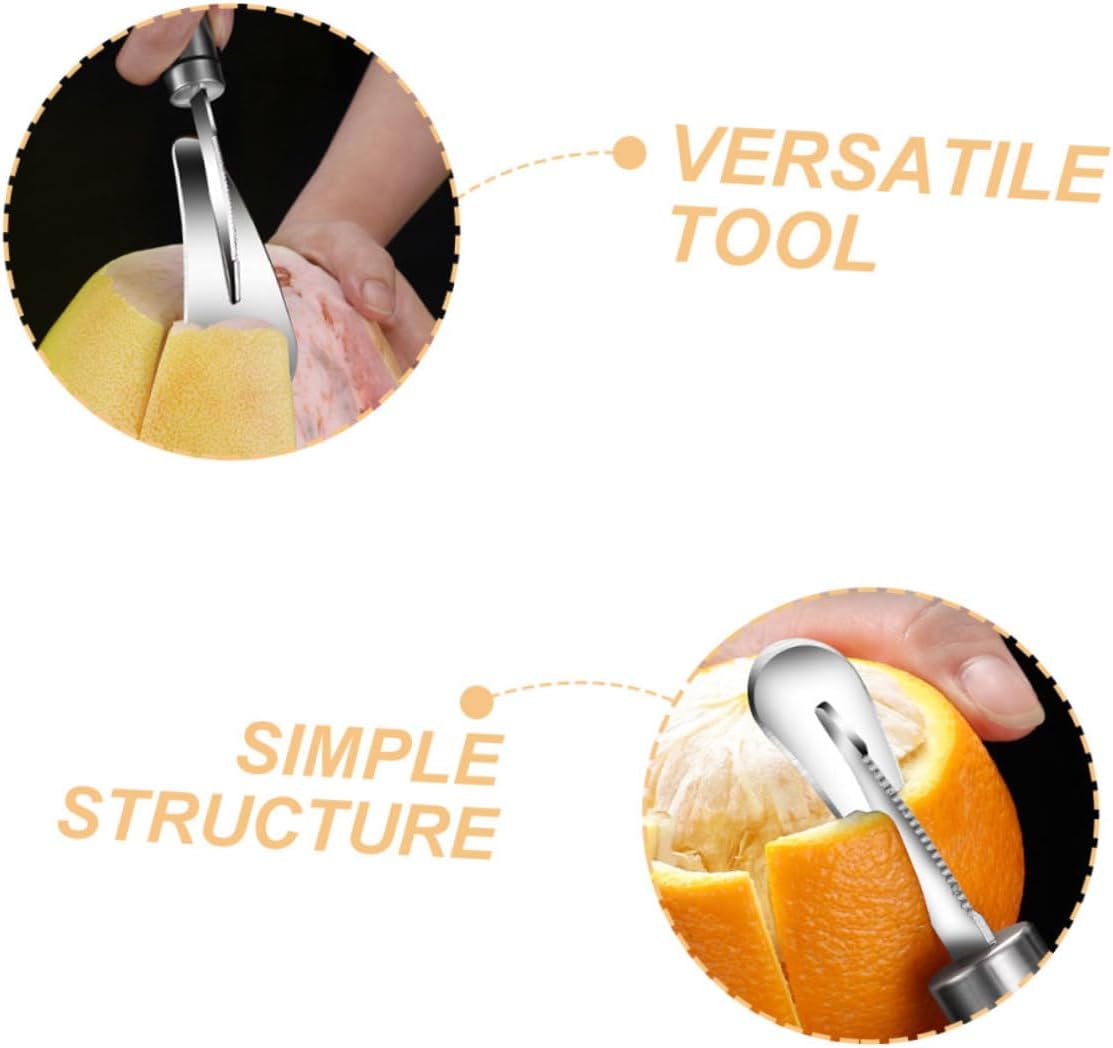 Stainless Steel Citrus Peeler Set 2pcs Grapefruit Knife Orange Cutter Kitchen Fruit Peeling Tool for Home Use for Citrus Fruits