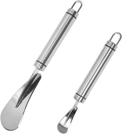 Stainless Steel Citrus Peeler Set 2pcs Grapefruit Knife Orange Cutter Kitchen Fruit Peeling Tool for Home Use for Citrus Fruits