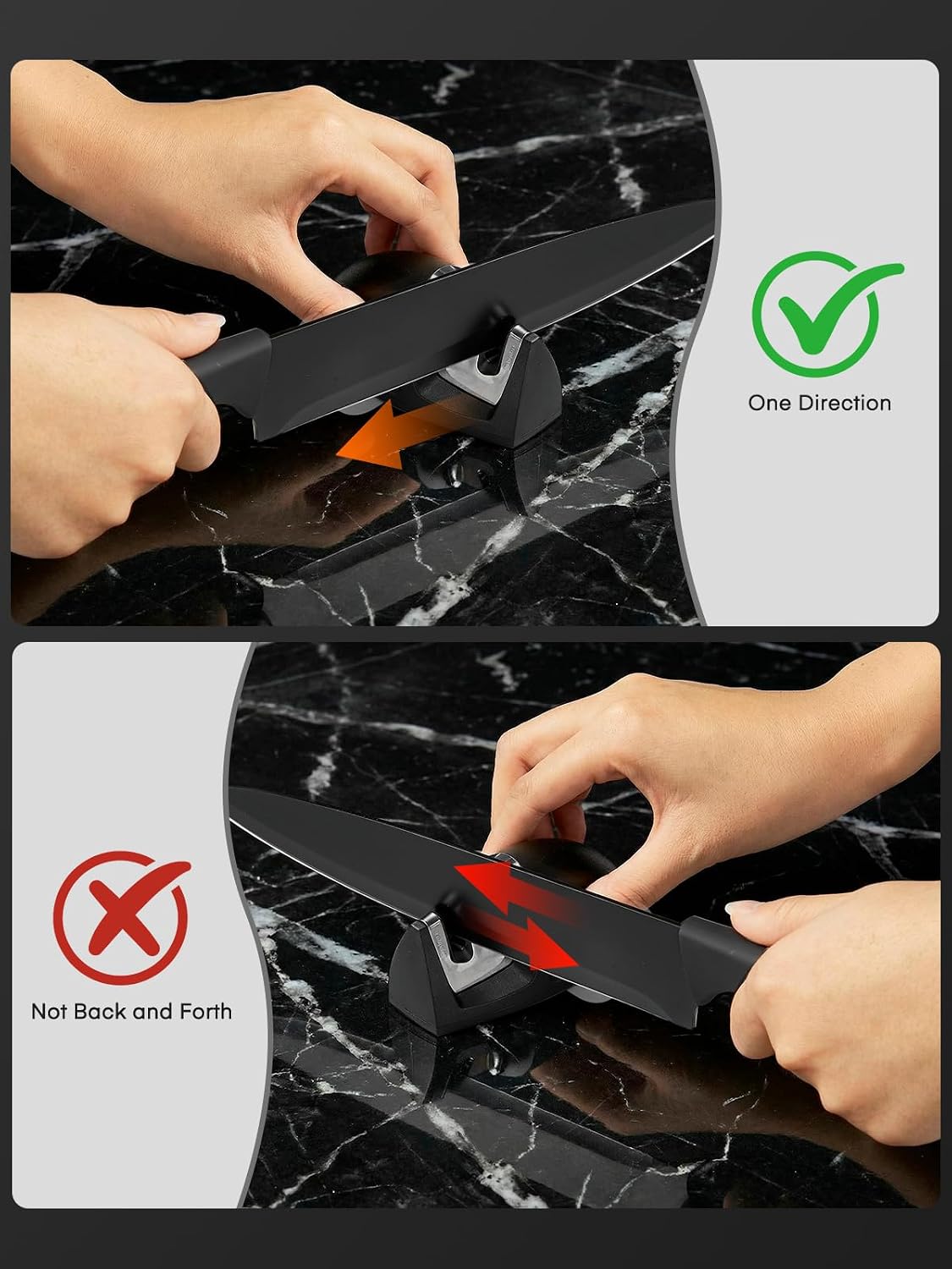 7 PCS Black Knife Set with Sharpener Small Kitchen Knives Set