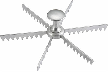Winware Aluminum 6-Cut Pie and Cake Marker