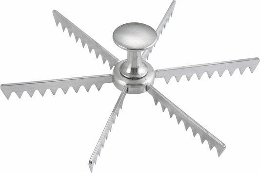 Winware Aluminum 6-Cut Pie and Cake Marker