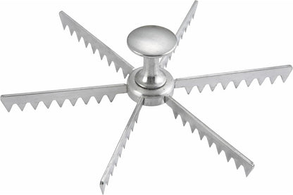 Winware Aluminum 6-Cut Pie and Cake Marker