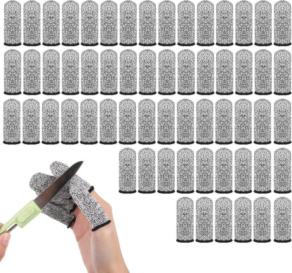 60 PCS Finger Cots Cut Resistant Protector Reusable Finger Thumb Protector Gloves Gloves Life Extender Durable Non Slip Finger Covers for Kitchen Garden Sculpture Work Grinding Stained Glass