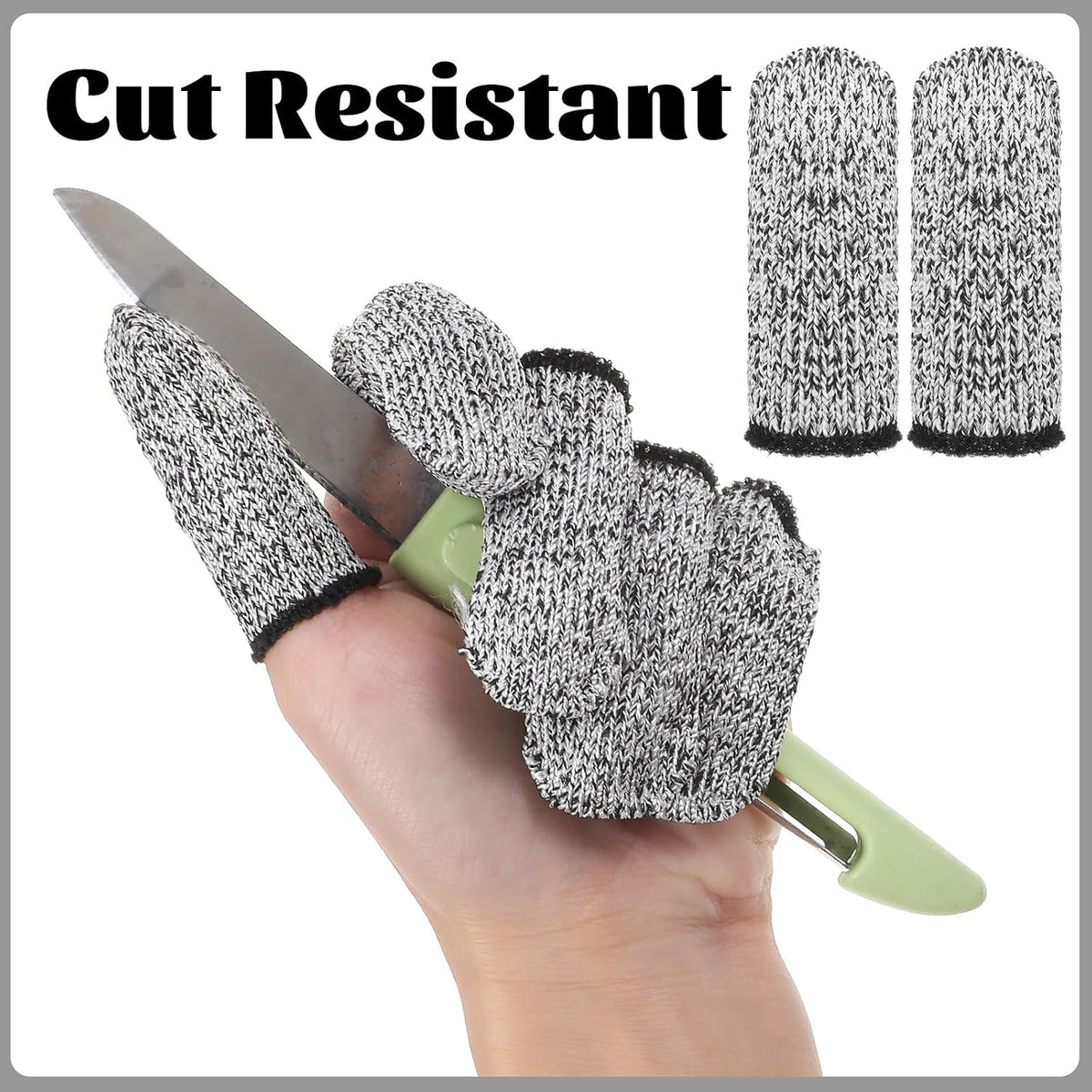 60 PCS Finger Cots Cut Resistant Protector Reusable Finger Thumb Protector Gloves Gloves Life Extender Durable Non Slip Finger Covers for Kitchen Garden Sculpture Work Grinding Stained Glass