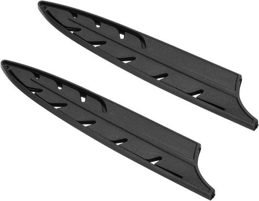 ABS Safety Knife Cover Sleeves for 8" Carving Knife, Universal Chopping Edge Guard Blade Protector Sheath for Kitchen Bar, Black, 19.7cm L, Pack of 2