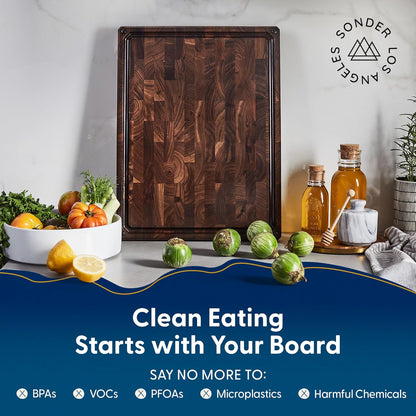 Winsome Acacia Wood Cutting Board | Acacia Edge Grain Cutting Board for Kitchen with Juice Groove & Sorting Compartment | Perfect for Charcuterie | Gift Box Included | 16x12x1.5 in