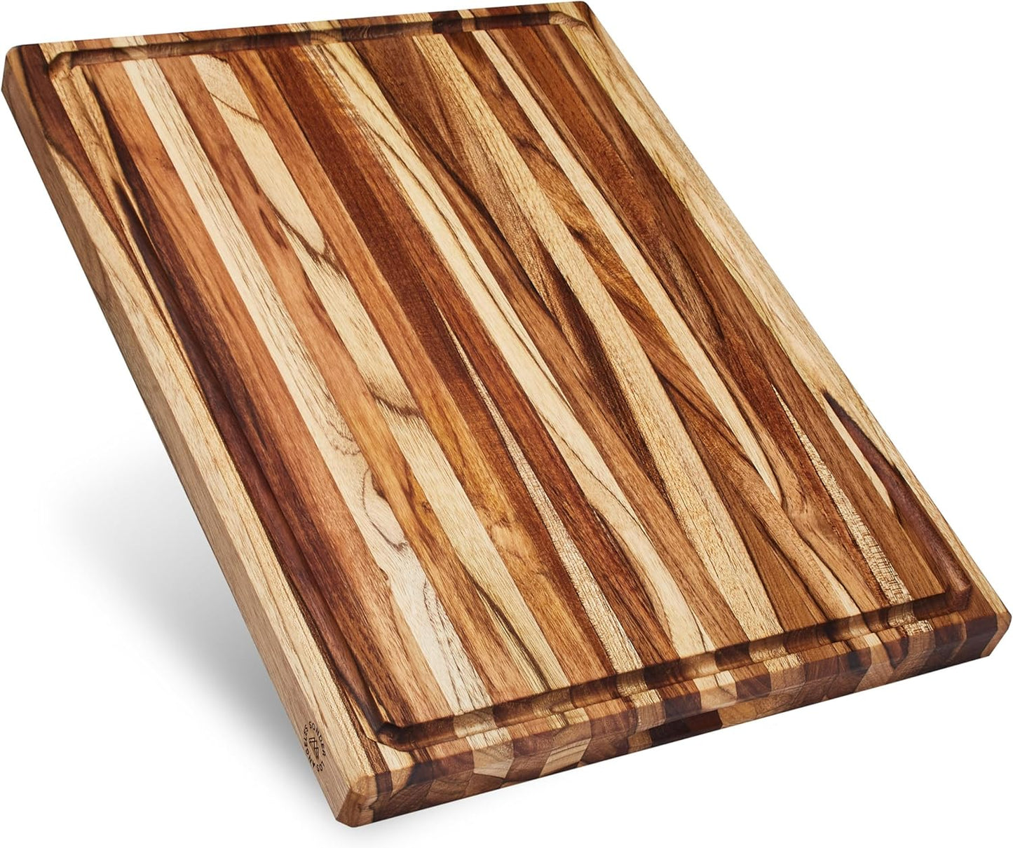 Winsome Acacia Wood Cutting Board | Acacia Edge Grain Cutting Board for Kitchen with Juice Groove & Sorting Compartment | Perfect for Charcuterie | Gift Box Included | 16x12x1.5 in