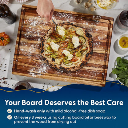 Winsome Acacia Wood Cutting Board | Acacia Edge Grain Cutting Board for Kitchen with Juice Groove & Sorting Compartment | Perfect for Charcuterie | Gift Box Included | 16x12x1.5 in