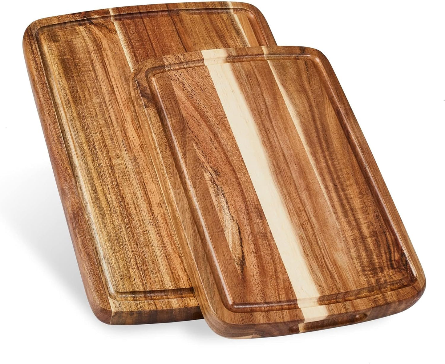 Winsome Acacia Wood Cutting Board | Acacia Edge Grain Cutting Board for Kitchen with Juice Groove & Sorting Compartment | Perfect for Charcuterie | Gift Box Included | 16x12x1.5 in