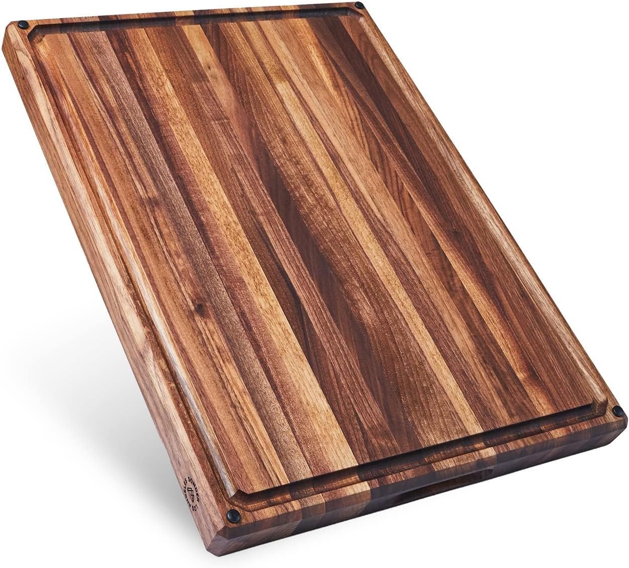 Winsome Acacia Wood Cutting Board | Acacia Edge Grain Cutting Board for Kitchen with Juice Groove & Sorting Compartment | Perfect for Charcuterie | Gift Box Included | 16x12x1.5 in