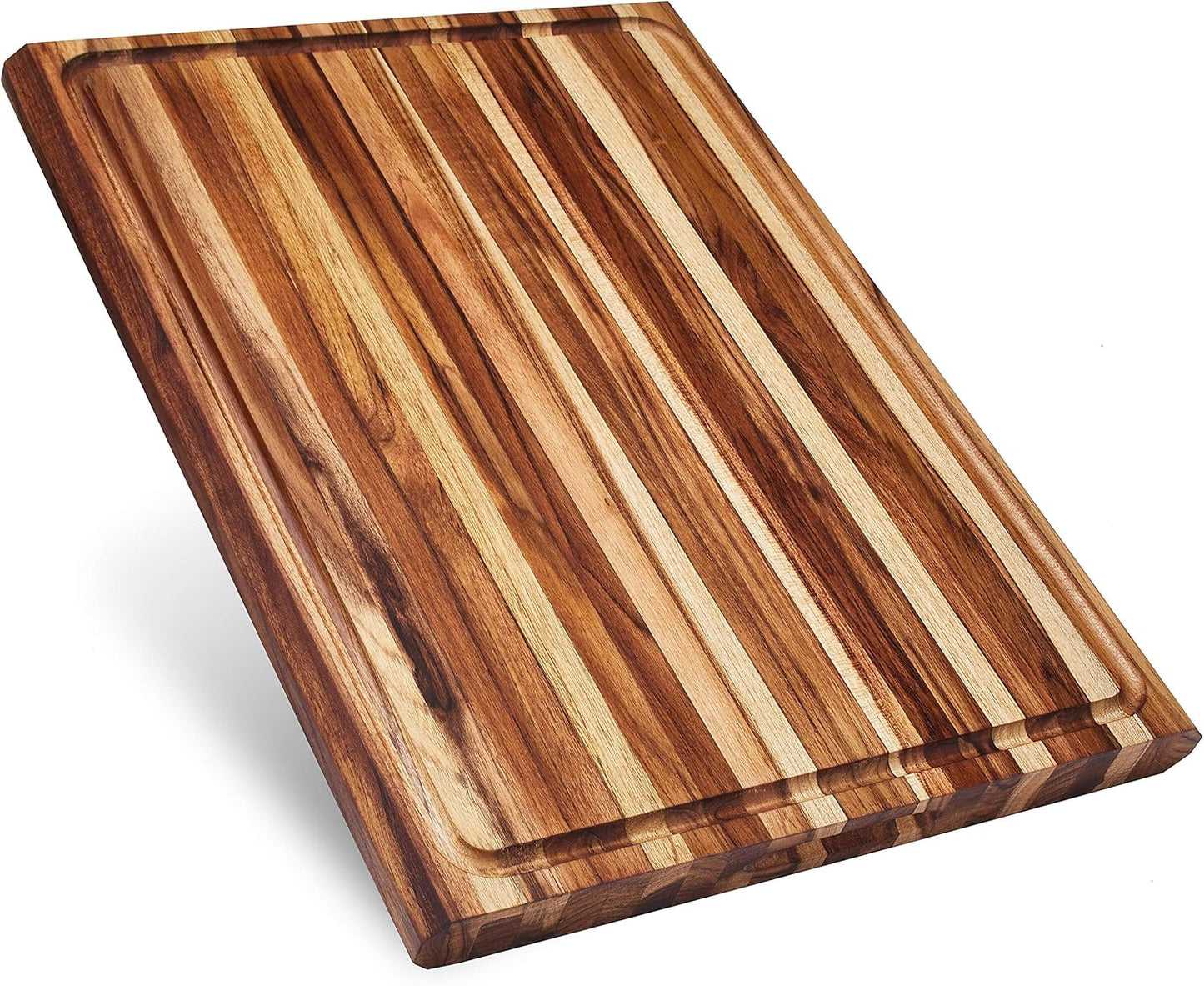 Winsome Acacia Wood Cutting Board | Acacia Edge Grain Cutting Board for Kitchen with Juice Groove & Sorting Compartment | Perfect for Charcuterie | Gift Box Included | 16x12x1.5 in