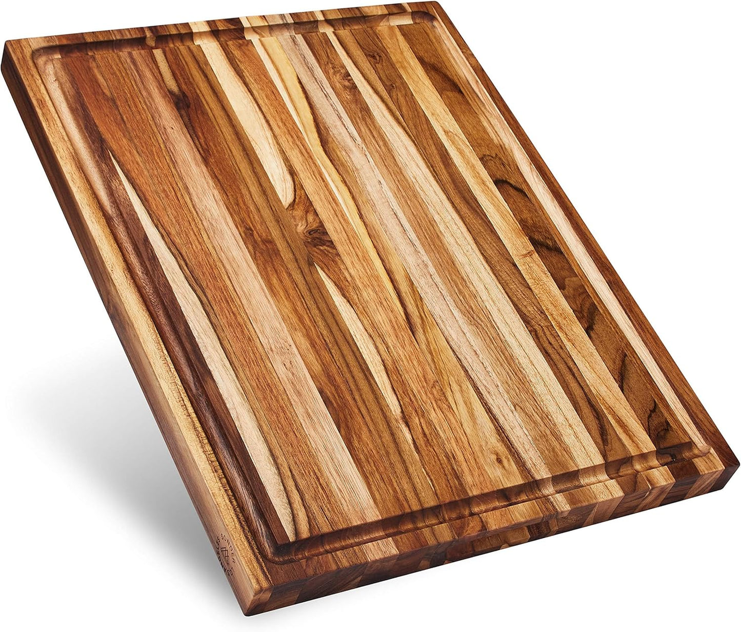Winsome Acacia Wood Cutting Board | Acacia Edge Grain Cutting Board for Kitchen with Juice Groove & Sorting Compartment | Perfect for Charcuterie | Gift Box Included | 16x12x1.5 in