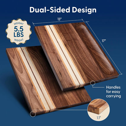 Winsome Acacia Wood Cutting Board | Acacia Edge Grain Cutting Board for Kitchen with Juice Groove & Sorting Compartment | Perfect for Charcuterie | Gift Box Included | 16x12x1.5 in