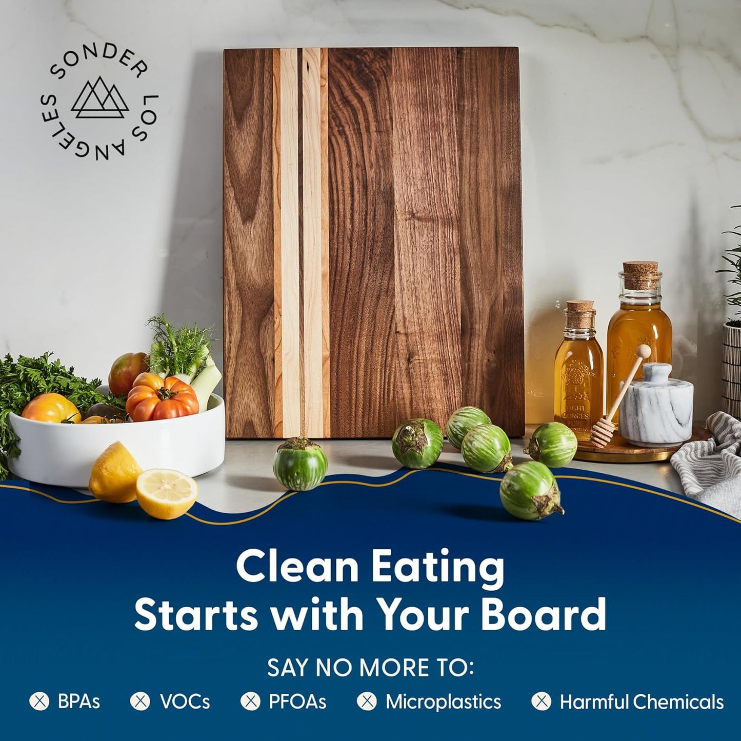 Winsome Acacia Wood Cutting Board | Acacia Edge Grain Cutting Board for Kitchen with Juice Groove & Sorting Compartment | Perfect for Charcuterie | Gift Box Included | 16x12x1.5 in
