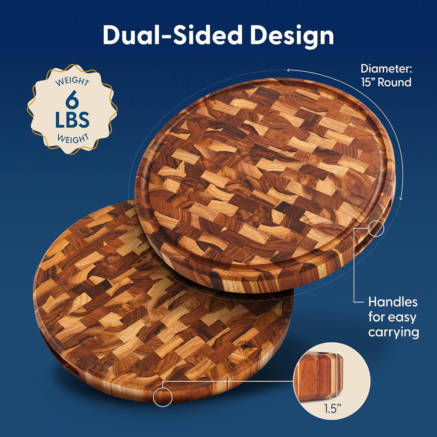 Winsome Acacia Wood Cutting Board | Acacia Edge Grain Cutting Board for Kitchen with Juice Groove & Sorting Compartment | Perfect for Charcuterie | Gift Box Included | 16x12x1.5 in