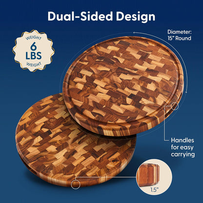 Winsome Acacia Wood Cutting Board | Acacia Edge Grain Cutting Board for Kitchen with Juice Groove & Sorting Compartment | Perfect for Charcuterie | Gift Box Included | 16x12x1.5 in