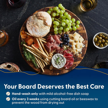 Winsome Acacia Wood Cutting Board | Acacia Edge Grain Cutting Board for Kitchen with Juice Groove & Sorting Compartment | Perfect for Charcuterie | Gift Box Included | 16x12x1.5 in