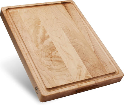 Winsome Acacia Wood Cutting Board | Acacia Edge Grain Cutting Board for Kitchen with Juice Groove & Sorting Compartment | Perfect for Charcuterie | Gift Box Included | 16x12x1.5 in