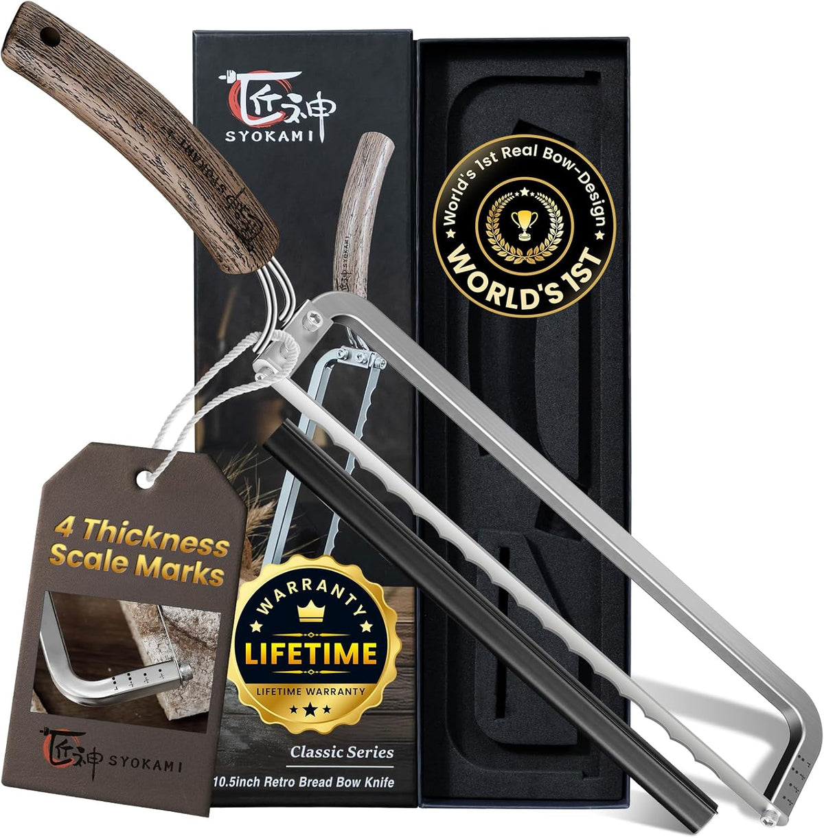 2026 Upgrade Bread Knife for Homemade Bread, World's 1st Bow-Design