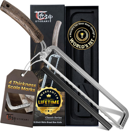 2026 Upgrade Bread Knife for Homemade Bread, World's 1st Bow-Design