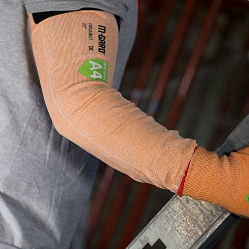 MAGID Cut Resistant Protective Arm Sleeves with Thumb Slot, 1 Pair, Black I Thumbslot: Yes, 18"