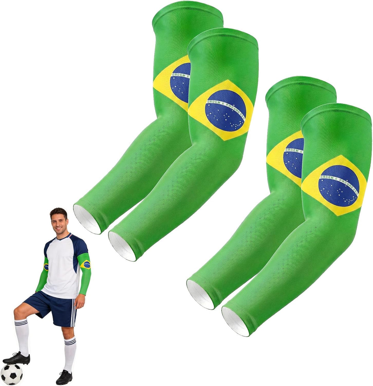 Sun Protection Cooling Arm Sleeves Compression - Tattoo Cover up - Sun Sleeves for Men Women Youth - Colors B