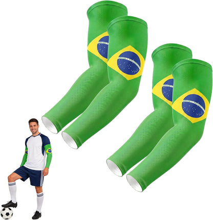 Sun Protection Cooling Arm Sleeves Compression - Tattoo Cover up - Sun Sleeves for Men Women Youth - Colors B