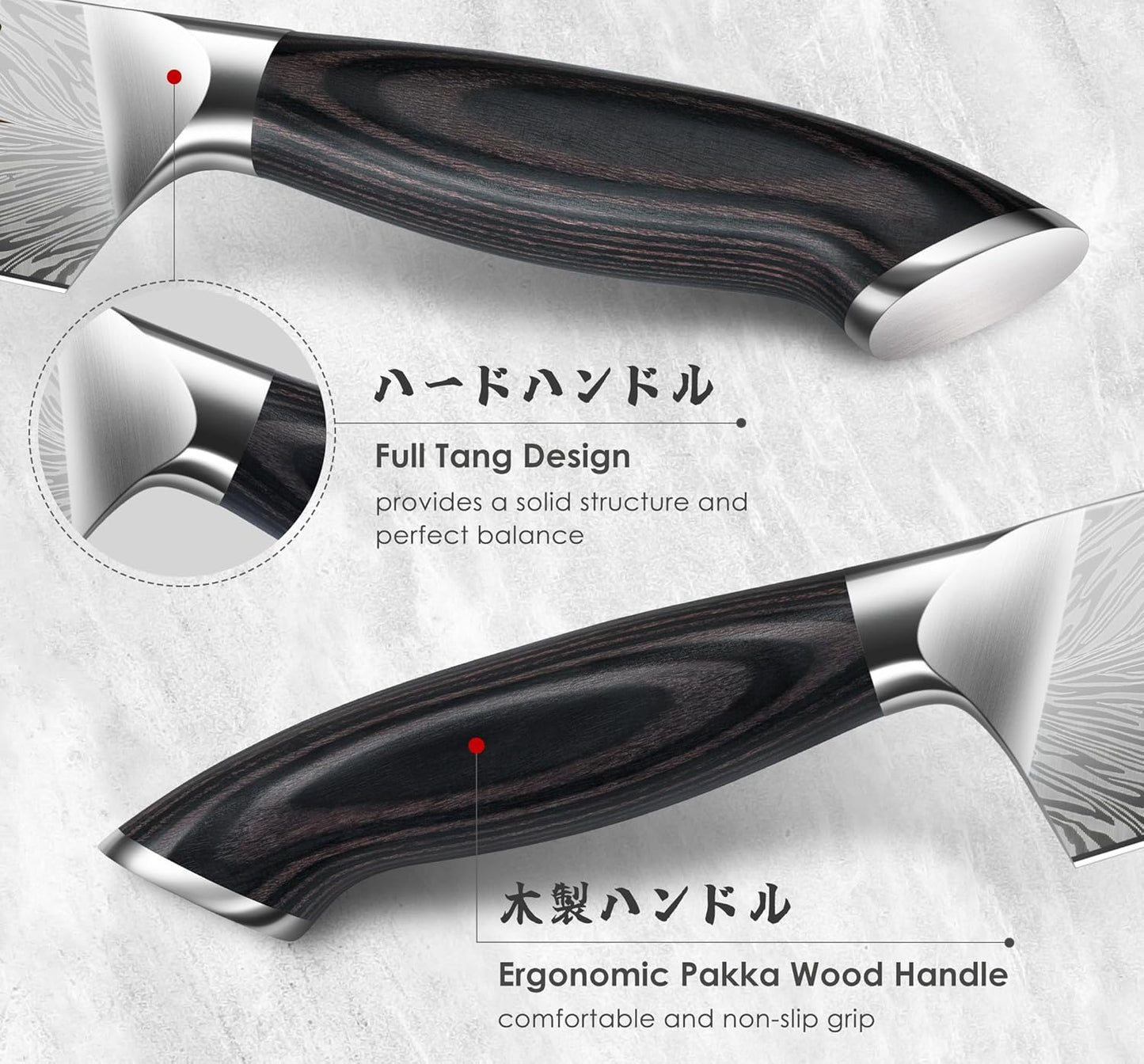 16 Pieces Knife Set, Knife Block Set in Powder Steel, Ultra Sharp | Kitchen Knives Set High Hardness Japanese Knife Set with Ergonomic Pakkawood Handle, Chef Knives Set for Kitchen Cooking