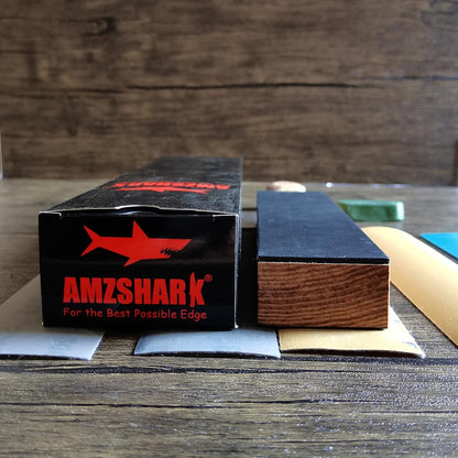 Leather Sharpening Strop (12x2 IN Medium) | Knife Daily Sharpening & Maintenance Kit, with 400/1000/2000 Grit Replacement Sandpaper & 1 Oz.Polishing Compound