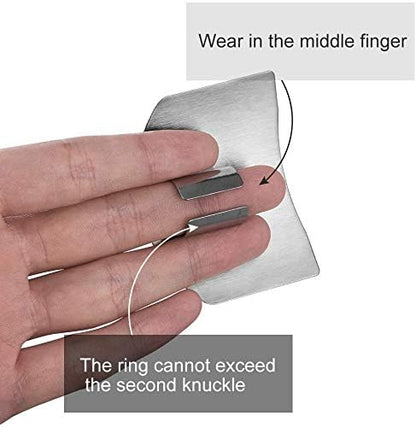 Finger Guards for Cutting Stainless Steel Knife Cutting Protector Kitchen Tool Chef Knife Finger Guard for Food Chopping Cutting Avoid Hurting (3-Pack)