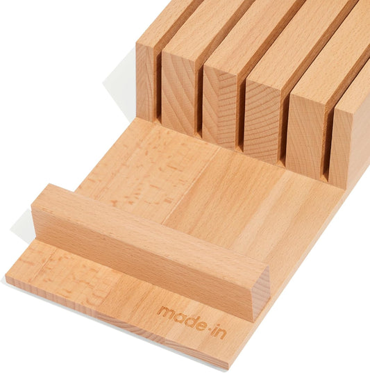 Cookware - 9 Piece Knife Organizer - Italian Beechwood - Crafted in Italy