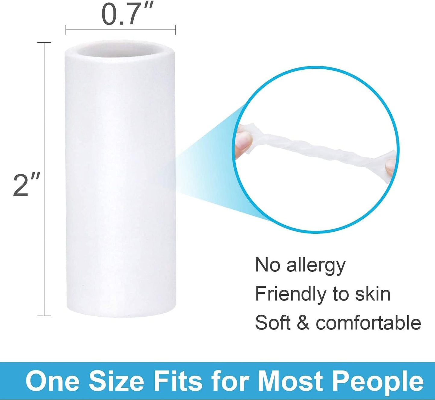 Gel Finger Protector, 10 Pcs Silicone Finger Sleeves for Corns, Fingernails Loss, Friction Pain Relief, Blue