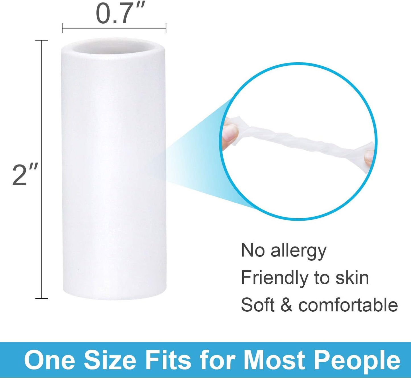 Gel Finger Protector, 10 Pcs Silicone Finger Sleeves for Corns, Fingernails Loss, Friction Pain Relief, Blue