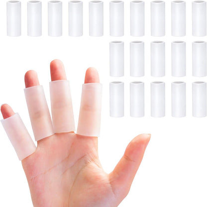 Gel Finger Protector, 10 Pcs Silicone Finger Sleeves for Corns, Fingernails Loss, Friction Pain Relief, Blue