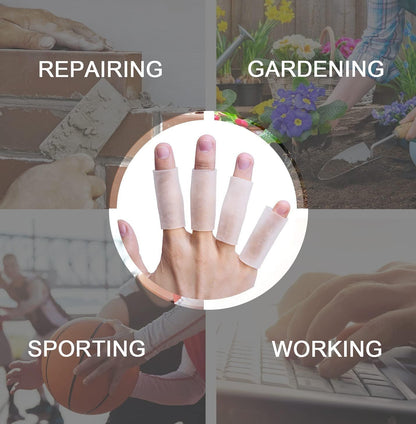 Gel Finger Protector, 10 Pcs Silicone Finger Sleeves for Corns, Fingernails Loss, Friction Pain Relief, Blue